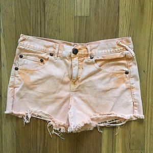 Free People vintage washed orange shorts 28